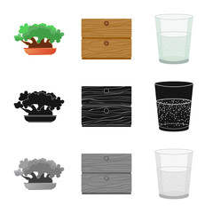 Vector illustration of dreams and night sign. Set of dreams and bedroom stock symbol for web.