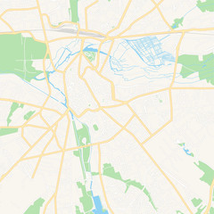 Bourges, France printable map