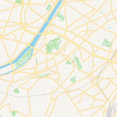 Fototapeta premium Issy-les-Moulineaux, France printable map