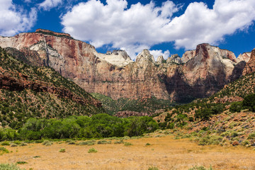 Towers of the Virgin in Zion National Park in Utah, United States