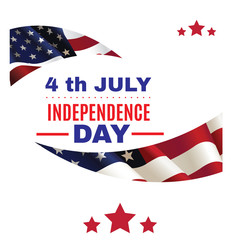 USA Independence day cards. Template of various 4 july labels of America identity vector illustration - Vector