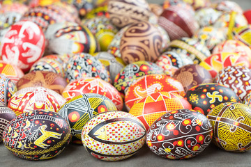 The painted eggs from the collection "The Peace"