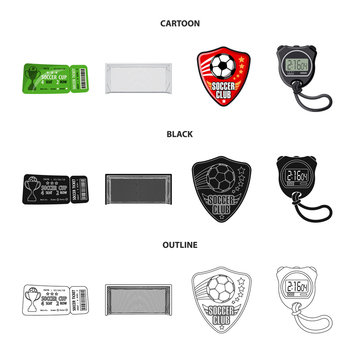Isolated object of soccer and gear icon. Collection of soccer and tournament stock symbol for web.