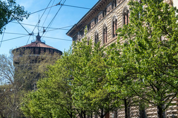 Obraz premium Tower of the castle in Milan