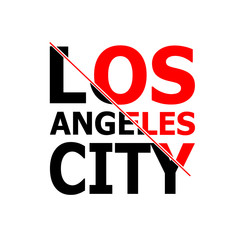 Design for t-shirt print LOS ANGELES