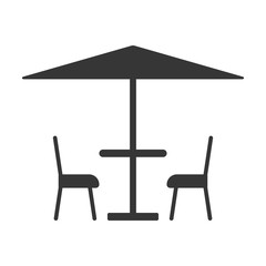 Terrace cafe icon vector illustration