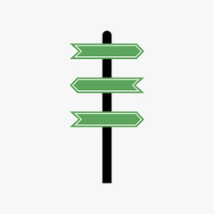 Vector illustration of road signpost