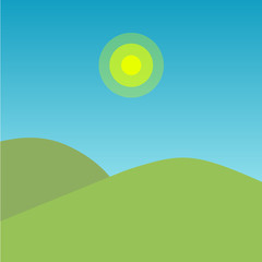 Fototapeta premium Day hills icon. Vector illustration