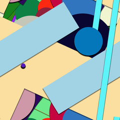 Flat material design - Creative vector trend seamless