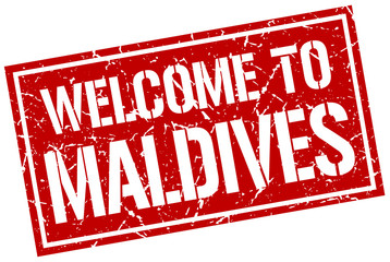 welcome to Maldives stamp