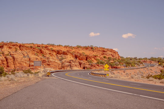 Road through the desert of Arizona - travel photography
