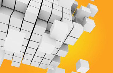 abstract cubes background. 3d illustration