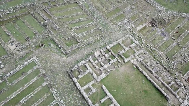 Aerial view of ancient city Hattusa in the capital of Hittites