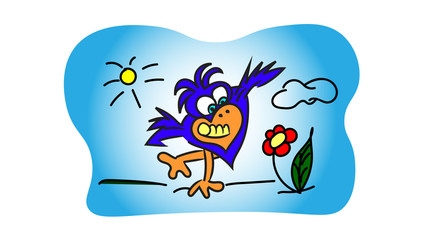 love for flowers, birds and flowers, spring, beautiful weather, the scent of nature