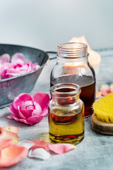 Spa treatment with flowers.