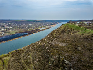 Obraz premium arial view over the river