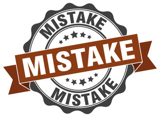 Obraz premium mistake stamp. sign. seal