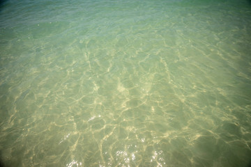 Small waves lapped the beach