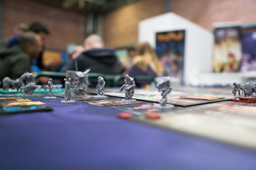 Miniature game at a board game fair