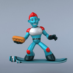 Red Robot - 3D Illustration