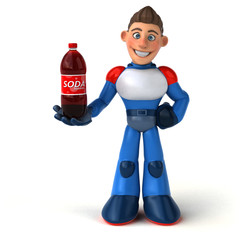 Naklejka premium Super modern superhero - 3D Illustration