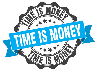 Obraz premium time is money stamp. sign. seal