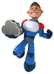 Super modern superhero - 3D Illustration