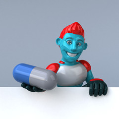 Red Robot - 3D Illustration