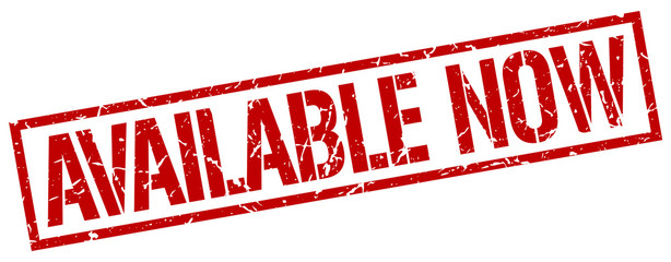 available now red grunge square vintage rubber stamp