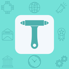 Emergency hammer vector icon sign symbol