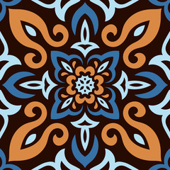 Azulejos Tile Vector Seamless Pattern