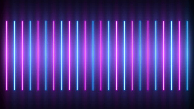Neon background. Purple and blue neon background appears and disappears. Bright live neon background. Ver.No 1. 4k