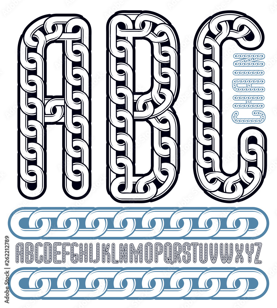 Fototapete vector condensed, tall font. trendy typescript can be used in art creation. capital creative letters