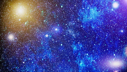 Blue dark night sky with many stars. Milky way on the space background
