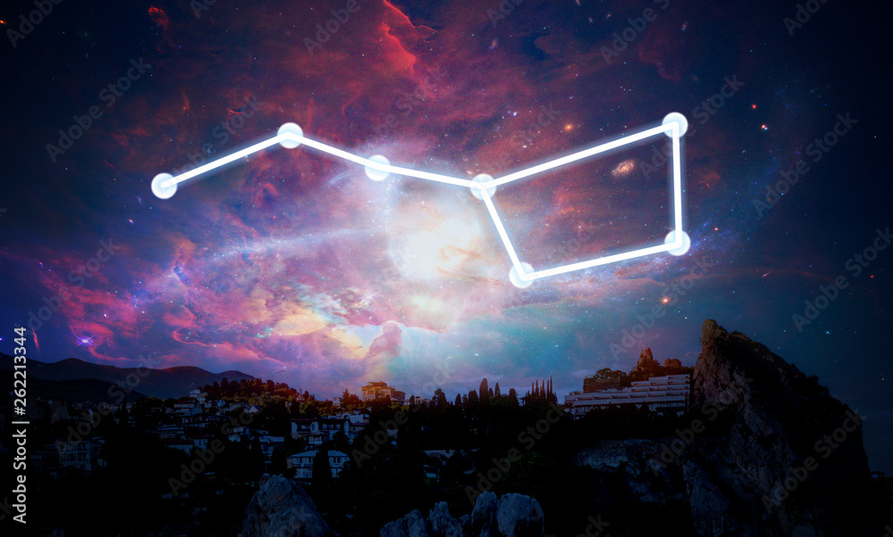 Canvas Prints amazing constellation in the space, view from earth, elements of this image furnished by nasa b