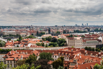 Naklejka na ściany i meble A view on Prague from the Prague Castle
