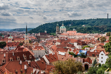 Fototapeta na wymiar A view on Prague from the Prague Castle