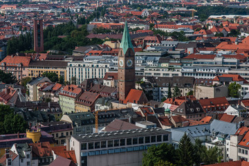 Fototapeta na wymiar Cityscape of Munich, a view from Frauenkirche