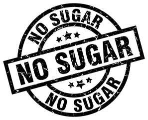no sugar round grunge black stamp