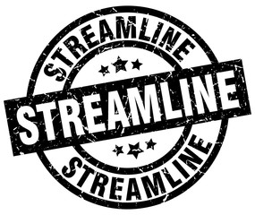 streamline round grunge black stamp