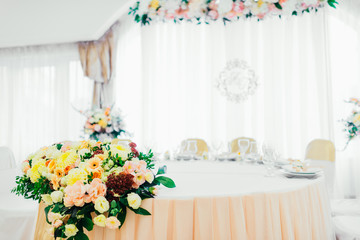 table with flowers
