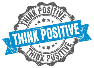 think positive stamp. sign. seal
