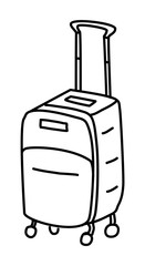 Suitcase doodle drawing Vector illustration