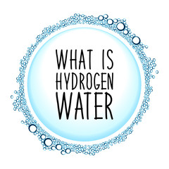 Hydrogen water drinking new technology concept frame