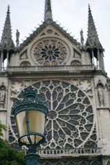 Street Lamp in Front of Notre Dame, Paris