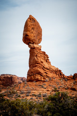 Fototapeta na wymiar Balancing rock at Arches National Park in Utah - travel photography