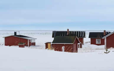 Old cabins in sinow