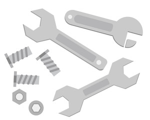 レンチ　スパナ　ナット　ボルト