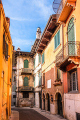 Fototapeta na wymiar old town of verona in italy