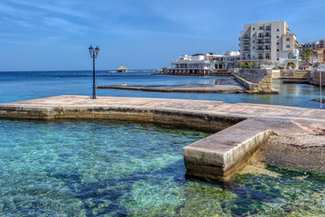 Harbor at St Paul Bay on Malta